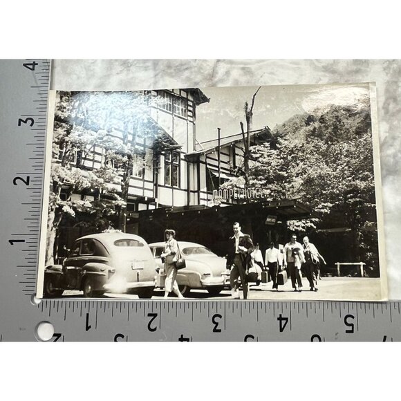 Mampei Hotel Karuizawa Japan RPPC Postcard Vintage 1940s Street View - Picture 2 of 6